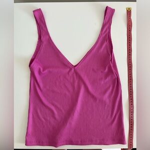 Zara Fuchsia Ribbed Tank Top